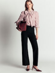 Boden Black Straight Leg Ponte Trousers - Image 1 of 6