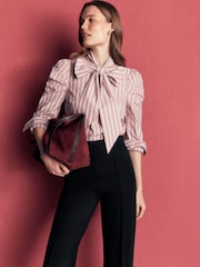 Boden Black Straight Leg Ponte Trousers - Image 5 of 6