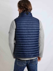 Weird Fish Blue Langtree Lightweight Showerproof Padded Gilet - Image 2 of 7
