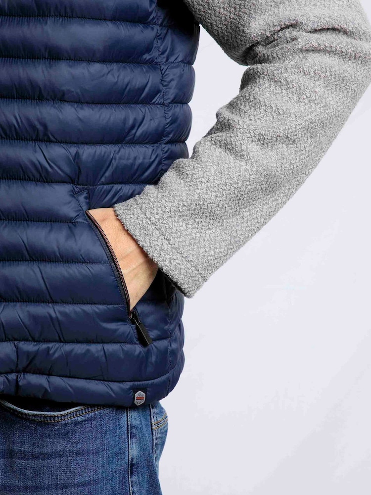 Weird Fish Blue Langtree Lightweight Showerproof Padded Gilet - Image 5 of 7