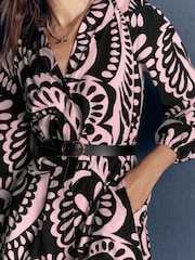 Boden Black Nicola Cotton Midi Dress - Image 2 of 7