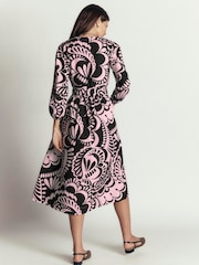 Boden Black Nicola Cotton Midi Dress - Image 3 of 7