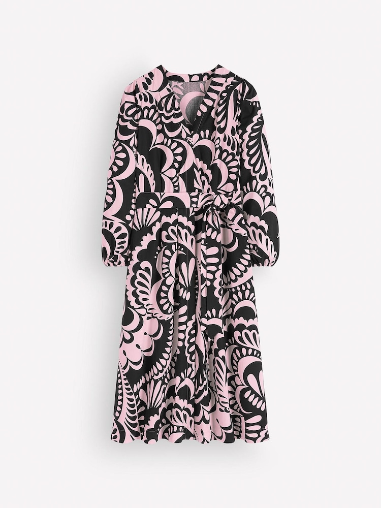Boden Black Nicola Cotton Midi Dress - Image 7 of 7 Boden Black Nicola Cotton Midi Dress - Image 7 of 7