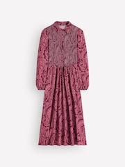 Boden Purple Smocked Jersey Shirt Dress - Image 6 of 6