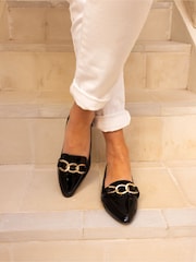 Novo Black Cinni Chain Flat Shoes - Image 1 of 4
