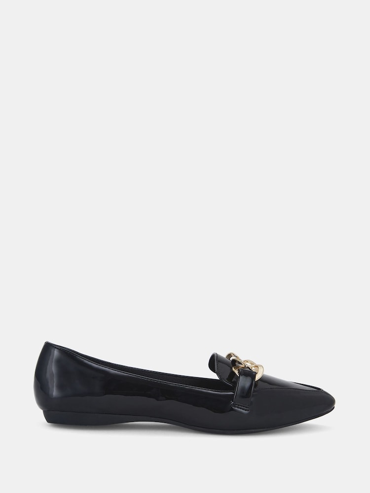 Novo Black Cinni Chain Flat Shoes - Image 2 of 4