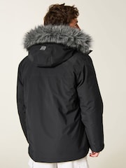 Μαύρο - Hollister Heavyweight Logo Parka Coat - Εικόνα 3 από 8