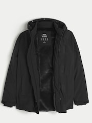 Μαύρο - Hollister Heavyweight Logo Parka Coat - Εικόνα 6 από 8
