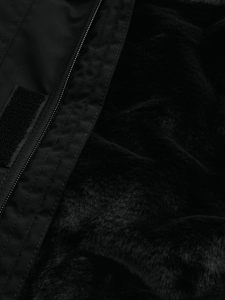 Μαύρο - Hollister Heavyweight Logo Parka Coat - Εικόνα 8 από 8