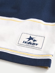Hollister Blue Stripe Long Sleeve Rugby Polo Shirt - Image 5 of 5