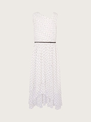 Monsoon Natural Abigail Polka Dot Prom Dress - Image 1 of 3