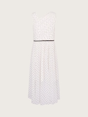 Monsoon Natural Abigail Polka Dot Prom Dress - Image 2 of 3