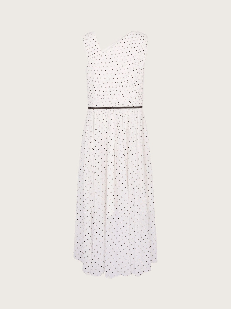 Monsoon Natural Abigail Polka Dot Prom Dress - Image 2 of 3