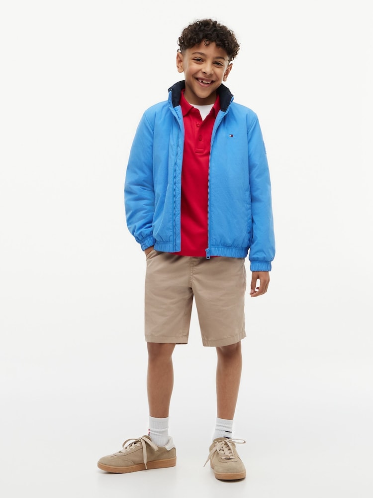 Tommy Hilfiger Blue Essential Flag Logo Collar Padded Jacket - Image 2 of 6 Tommy Hilfiger Blue Essential Flag Logo Collar Padded Jacket - Image 2 of 6