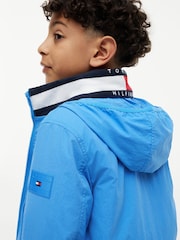 Tommy Hilfiger Blue Essential Flag Logo Collar Padded Jacket - Image 5 of 6