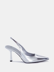Novo Light Silver Zafu Slingback Court Shoes - Image 1 of 5