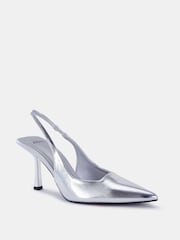 Novo Light Silver Zafu Slingback Court Shoes - Image 3 of 5