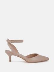 Novo Nude Regular Fit Novo Ingerid Low Heel Ankle Strap Court Shoes - Image 2 of 5