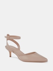 Novo Nude Regular Fit Novo Ingerid Low Heel Ankle Strap Court Shoes - Image 3 of 5