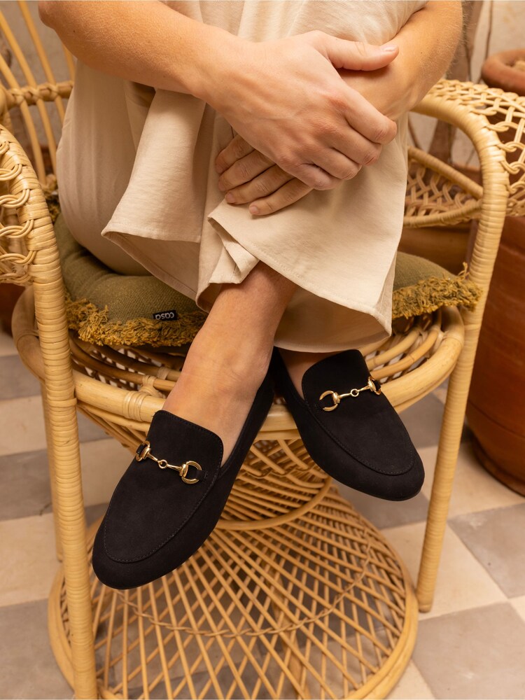 Novo Black Early Flat Loafers - Image 1 of 4 Novo Black Early Flat Loafers - Image 1 of 4