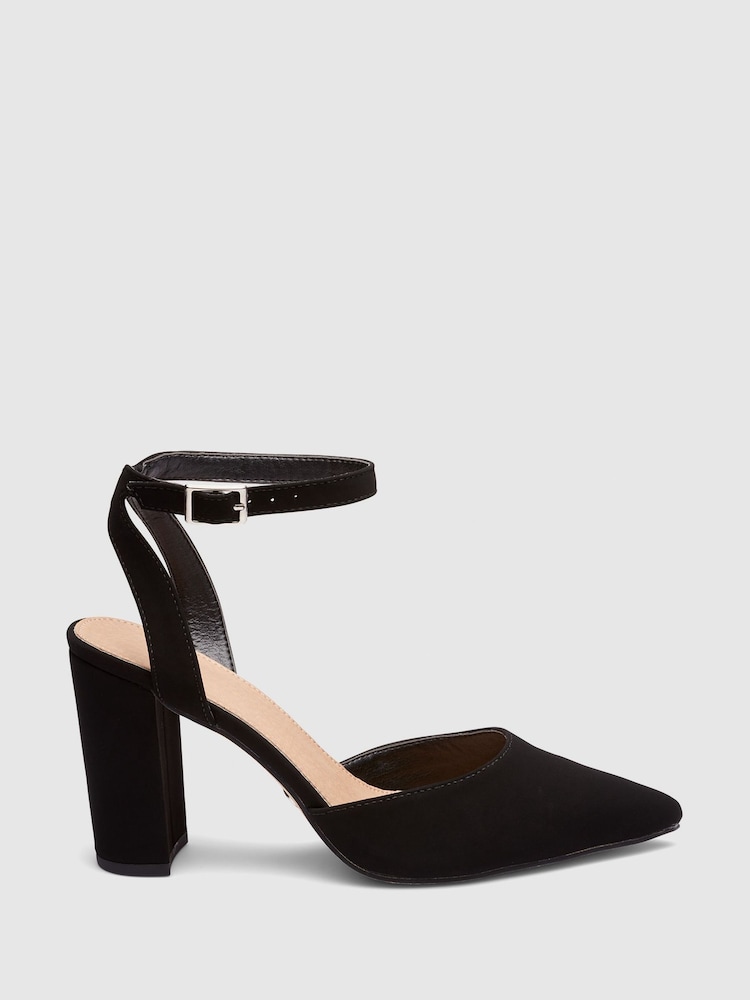 Novo Black Wide Fit Ivie Ankle Point Two Part Courts - Image 2 of 4 Novo Black Wide Fit Ivie Ankle Point Two Part Courts - Image 2 of 4