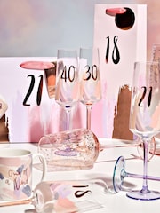 Widdop Pink Birthday Flute 21 Glass - Image 5 of 6