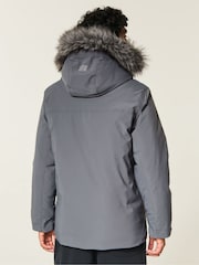 Γκρι - Hollister Heavyweight Logo Parka Coat - Εικόνα 3 από 8
