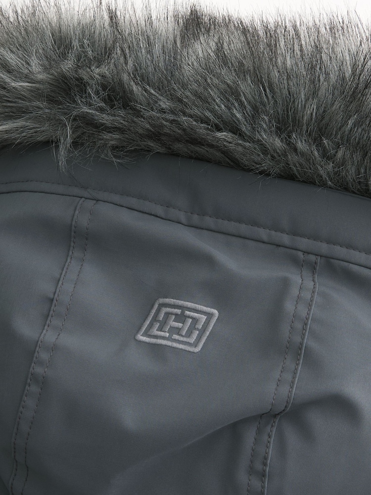 Γκρι - Hollister Heavyweight Logo Parka Coat - Εικόνα 8 από 8