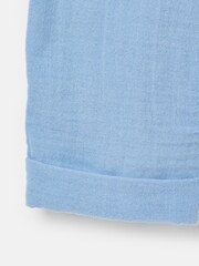 Joules Girls' Playtime Blue Textured Woven Trousers - Image 5 of 6