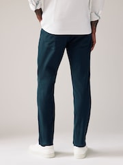 Blue Dark Slim Fit Soft Touch 5 Pocket Jean Style Trousers - Image 4 of 12