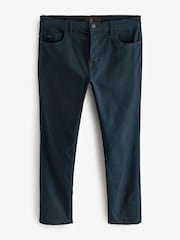 Blue Dark Slim Fit Soft Touch 5 Pocket Jean Style Trousers - Image 6 of 12