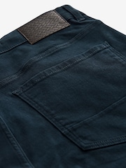 Blue Dark Slim Fit Soft Touch 5 Pocket Jean Style Trousers - Image 8 of 12