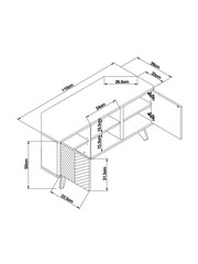 Natural Anderson Oak Effect Corner TV Unit, Up to 46 Inch - Image 2 of 7