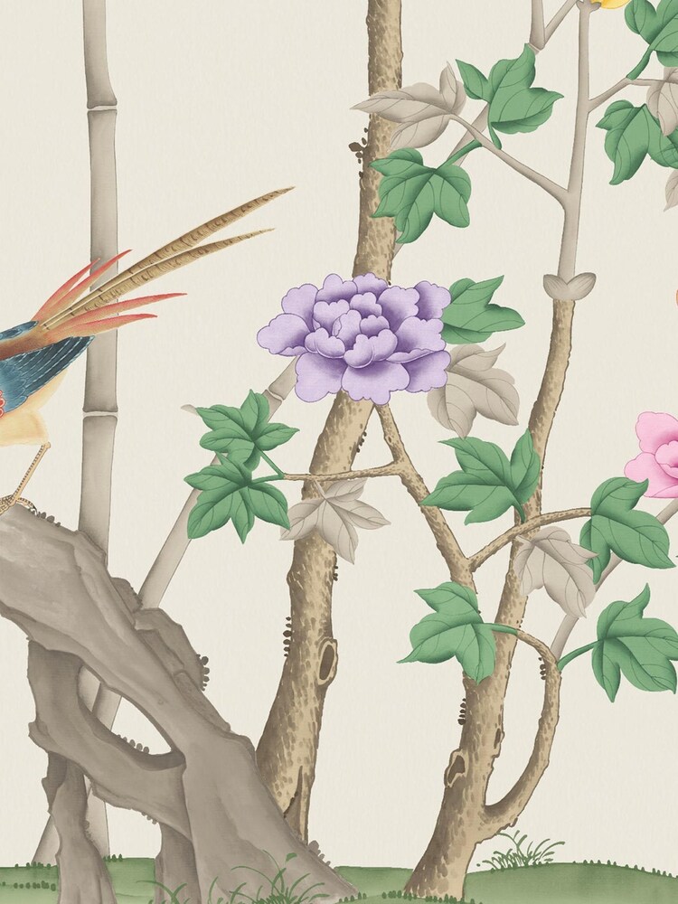 Woodchip & Magnolia Cream Garden of Dreams Wallpaper - Image 2 of 4