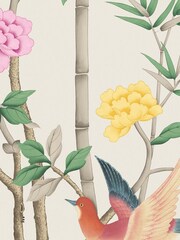 Woodchip & Magnolia Cream Garden of Dreams Wallpaper - Image 3 of 4