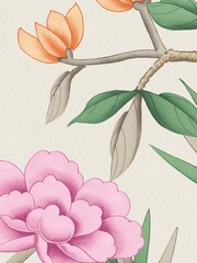 Woodchip & Magnolia Cream Garden of Dreams Wallpaper - Image 4 of 4
