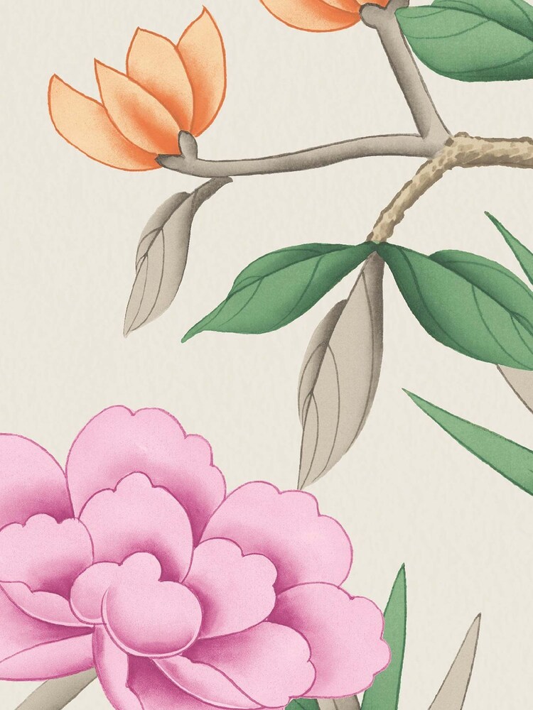 Woodchip & Magnolia Cream Garden of Dreams Wallpaper - Image 4 of 4