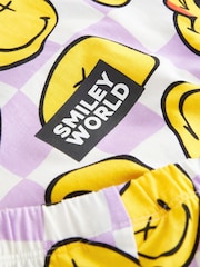Purple/White Smiley License Short Pyjamas (3-16yrs) - Image 7 of 7