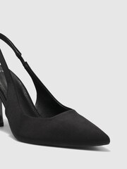 Novo Black Regular Fit Zafu Slingback Court Shoes - Image 3 of 4