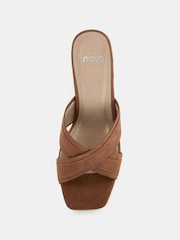 Novo Brown Brixton Cork Wedge Mules - Image 5 of 6