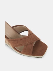 Novo Brown Brixton Cork Wedge Mules - Image 6 of 6