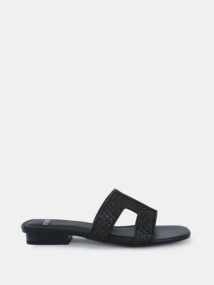 Novo Black Raspberry Woven Cut Out Sandals - Image 2 of 6