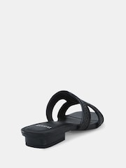 Novo Black Raspberry Woven Cut Out Sandals - Image 4 of 6