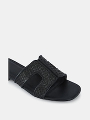 Novo Black Raspberry Woven Cut Out Sandals - Image 6 of 6