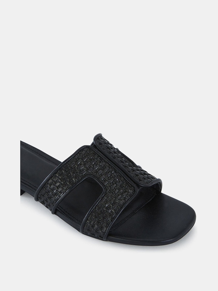 Novo Black Raspberry Woven Cut Out Sandals - Image 6 of 6