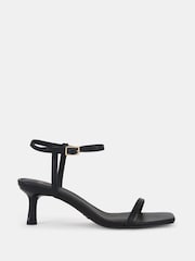 Novo Black Wide Fit Undercover Low Heel Two Part Sandals - Image 2 of 6