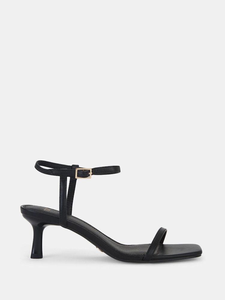Novo Black Wide Fit Undercover Low Heel Two Part Sandals - Image 2 of 6