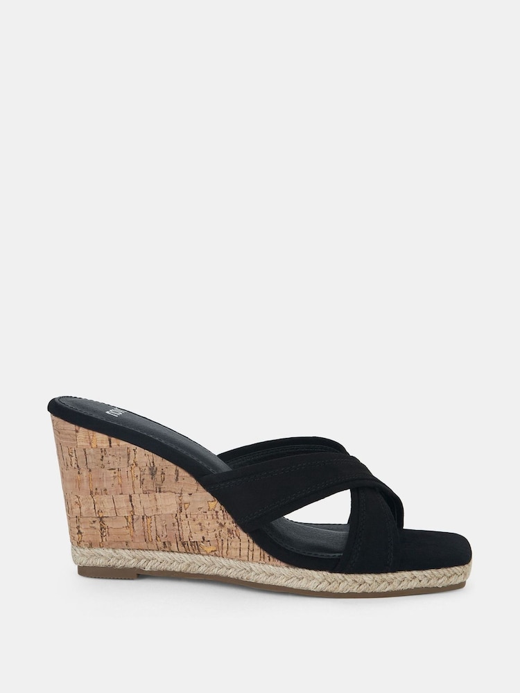 Schwarz - Novo Brixton Pantoletten mit Keilabsatz aus Kork - Bild 2 von 5 Schwarz - Novo Brixton Pantoletten mit Keilabsatz aus Kork - Bild 2 von 5