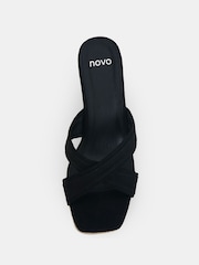 Novo Black Brixton Cork Wedge Mules - Image 5 of 5