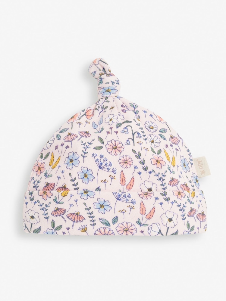 Rosa geblümt - JoJo Maman Bébé Babymütze aus Baumwolle mit Print - Bild 1 von 2 Rosa geblümt - JoJo Maman Bébé Babymütze aus Baumwolle mit Print - Bild 1 von 2
